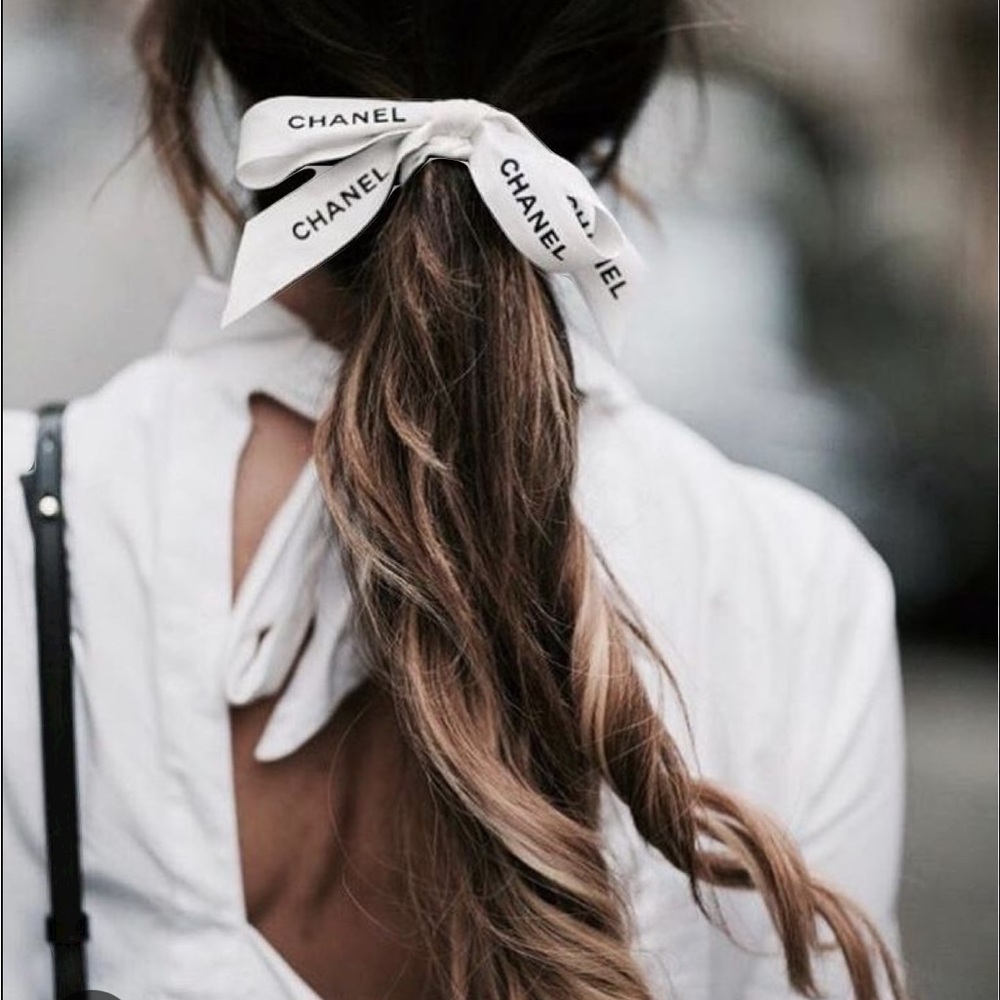 Chanel silk gift wrapping ribbon